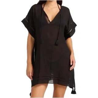 Seafolly - Women's Crinkle Gauze Kaftan - Kleid Gr One Size schwarz