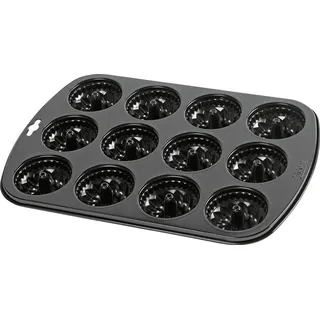 Kaiser 646190, Muffin-Backform, Rechteckig, Metall, Flache Oberfläche, Schwarz, 380 mm - Schwarz