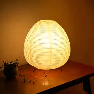 Kreative Papier Tischlampe 21x23cm Reispapier Lampenschirm Weiß