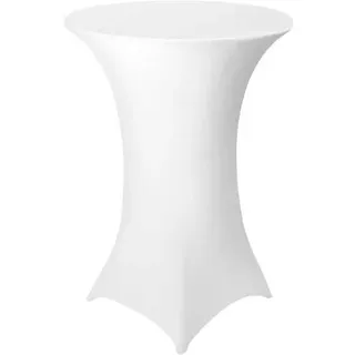 Stehtischhussen Spandex Cocktail Party Bankett 1er Set Ø 80-85cm Weiß