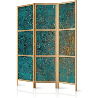 murando - Paravent Raumteiler Holz Bäume, 135x172 cm, 3-teilig, Wohnzimmer | Japanischer Paravent, Asiatisches Design, Mobiler Sichtschutz, Einseitig Bedruckt, Holzrahmen, ideal fürs Wohnzimmer & Büro