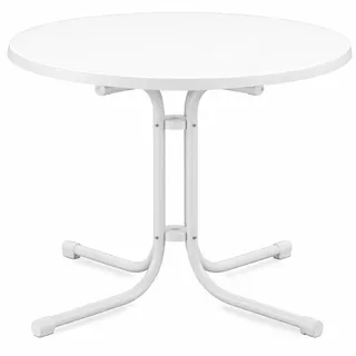 Beautissu Bistroni Bistrotisch Ø 80 x 70 cm Weiß