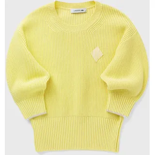 Cotton Crew Neck Sweater - yellow - S