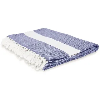 Lumaland Tagesdecke 200 x 240 cm Marine-Blau