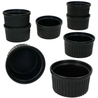 Mambocat 8er Set Muffin Schälchen Schwarz 180 ml
