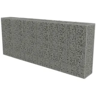 vidaXL Gabionenwand 300x50x150cm Gabione Steingabionen Steinkorb Wand Mauer