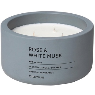 blomus Duftkerze FRAGA Duftkerze Rose & White Musk Duft Kerze Candle Beton flintstone (kein-set) grau