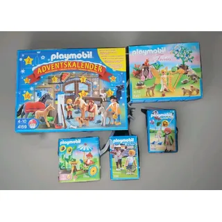 6 x Playmobil Adventskalender, Reiterhof 4159-4775 4197-5196-5546-5451 NEU
