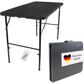 Lemodo Klapptisch 120 x 60 x 75 cm Schwarz