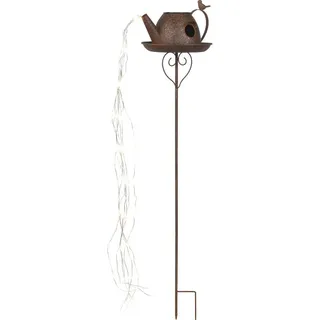 Ambia Garden Solarleuchte Rusty Coffee Pot, Rost, Metall, Kunststoff, 20.5x85x20.5 cm, mit Schalter, Lampen & Leuchten, Außenbeleuchtung, Solarleuchten
