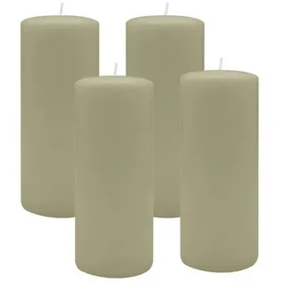 Kopschitz Kerzen Stumpenkerze 4er Set Stumpenkerzen/Adventskranzkerzen Antik Grün Ø 60 x 200 mm grün