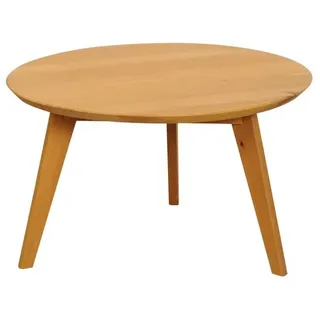 Natur24 Beistelltisch Beistelltisch Couchtisch Olpe I Wildeiche Geölt Rund 70cm Natur