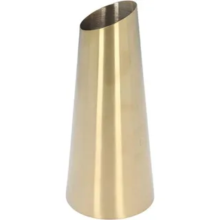 Famanu Vase Elegante Metall-Dekoration - Schmaler Mund - 30 cm Hoch - Gold