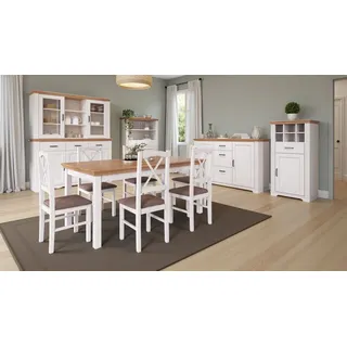 Interlink Inter Link Buffetaufsatz Maluno Holz Weiß