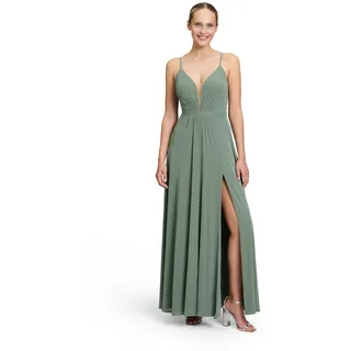 Vera Mont Abendkleid mit Lurexfaden in Green/Silver | Gr.: 38