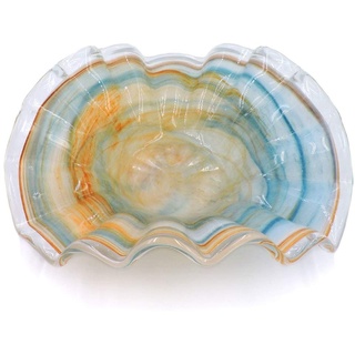 Tammaro Home Murano Glasschale Schale Glas im Murano Rost Chrom Farbenes