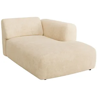 Vente-Unique Recamiere, Beige, Textil, Uni, 1-Sitzer, 108x73x163 cm, Wohnzimmer, Sessel, Relaxliegen