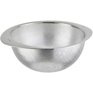 MEISTERKOCH Sieb 26 cm aus Edelstahl in silberfarben, Nudelsieb für Pasta, Abtropfsieb für Obst, Reis und Gemüse, Seiher, rostfrei, spülmaschinenfest
