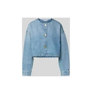Regular Fit Jeansjacke aus Baumwoll-Lyocell-Mix, Hellblau Melange, M/L