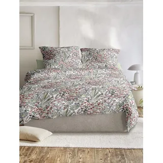IRISETTE Wave 8673 Blumen Rot 135 x 200 cm + 80 x 80 cm