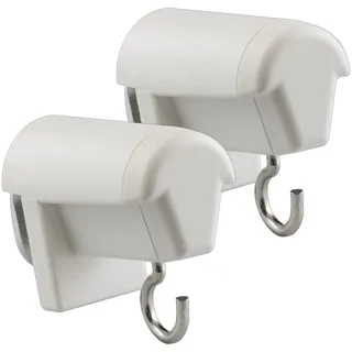 Victoria M. Klemmhalter Hakenfix, für Bambusrollo von Victoria M., Weiss (2er Set)