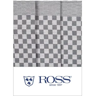 Ross 3er Pack Baumwoll-Geschirrtücher Gebild 45x65 cm | grau - grau