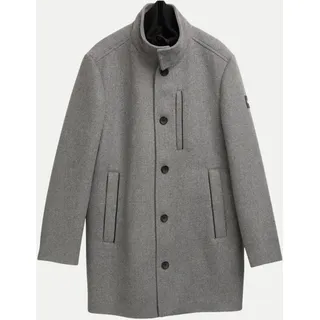Tom Tailor Herren 2-in-1 Wollmantel mit abnehmbarer Innenjacke, grau, Meliert, Gr. XXL