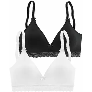 petite fleur by lascana PETITE FLEUR Bralette-BH Schwarz/Weiß 70A