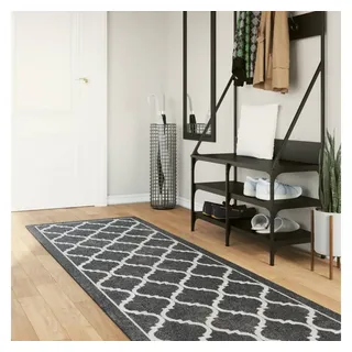 vidaXL Lia Teppich 80 x 300 cm Schwarz/Weiß