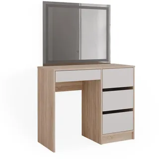Vicco Schminktisch Sherry Sonoma Weiß 90 cm LED-Spiegel
