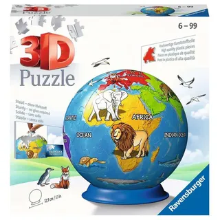 Ravensburger 3D Puzzle 11840 - Puzzle-Ball Kindererde - 72 Teile - Puzzle-Ball Globus für Kinder 6 Jahren