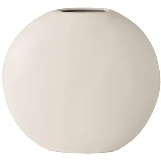 Boltze Vase Matteo grau, 25 x 6 x 25 cm, creme