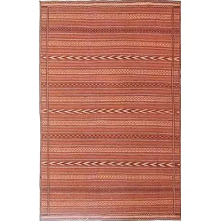 Orientteppich Kelim Fars 199x294 Handgewebter Orientteppich / Perserteppich, Nain Trading, rechteckig, Höhe: 4 mm rot