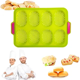 Brotbackform Backform Für 8 Brötchen Silikon Antihaft Backblech Baguette Backble