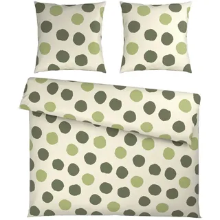 Esposa Bettwäsche, Grün, Textil, Kreise, 200x200 cm, Oeko-Tex® Made IN Green, pflegeleicht, hautfreundlich, Schlaftextilien, Bettwäsche, Bettwäsche, Übergrößen-Bettwäsche
