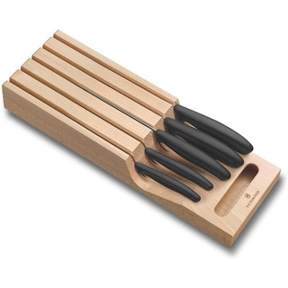 Victorinox, Storage + Cutting Boards, Profi Schubladen-Messerhalter, 5-teilig, , Robuster Kunststoffgriff, mandel-beige