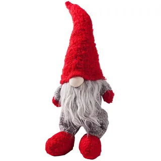 Filzwichtel 17x12xH50cm Kantenhocker Wichtel Filz Zwerg mit Zipfelmütze Weihnachtsmann rot Nikolaus Weihnachtsdeko Dekoration