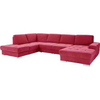 sit&more Wohnlandschaft Mikrofaser 2-Sitzer U-Form Rot