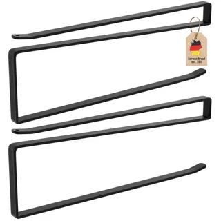 Intirilife 2er-Set Papierrollenhalter Z-Form, Schwarz
