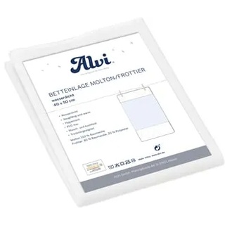 ALVI wasserdichte Betteinlage Molton/Frottier 40 x 50 cm, 40x50 cm