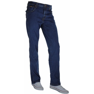 Wrangler Herren Jeans Texas Regular Fit Blau Normaler Bund Reißverschluss W 40 L 32