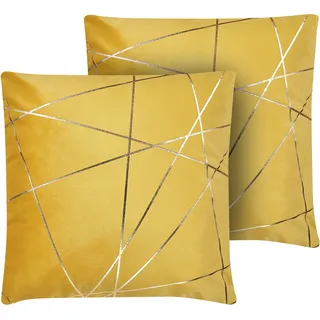 Beliani Dekokissen, 2er Set Pinus 45 x 45 cm Wohntextilien, Kissen, Dekokissen
