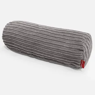 Lounge Pug Nackenrolle Kissen 20 x 55cm Cord Schiefergrau Zierkissen Sofakissen Dekokissen