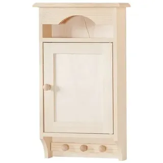 Schlüsselschrank – Schrank-Aufbewahrungsbox, Hakenhalter, Decoupage, Holz, Licht, K05