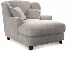 Cavadore XXL-Sessel Assado / Großer Polstersessel mit Holzfüßen und großer Sitzfläche / Inkl. 2 Zierkissen / 109 x 104 x 145 / Webstoff Creme
