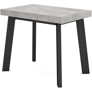 SKRAUT HOME Konsolentisch ausziehbar 140x90x73cm Grau