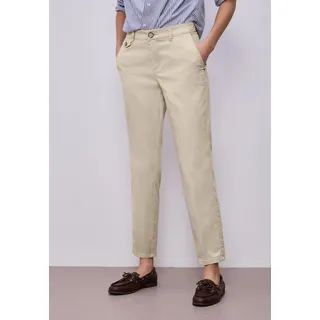 STREET ONE STREET ONE, Damen, Gr. 38, Länge 28, cobble stone, Web, 97% Baumwolle, 3% Elasthan. unifarben, comfort fit normal, Hosen Chinohose, soft
