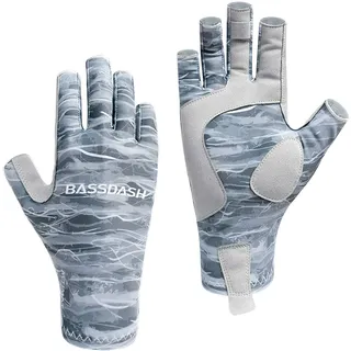 Bassdash ALTIMATE Anglerhandschuhe Fahrradhandschuhe Sonnenschutz Fingerlose Winter Handschuhe für Männer und Frauen zum Kajakfahren Paddeln Wandern Radfahren Fahren Schießtraining