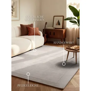Villeroy & Boch Kivi Wollteppich 120 x 180 cm Grau