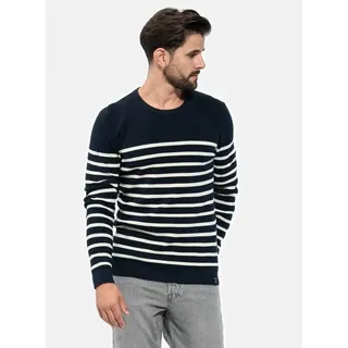 Key Largo Rundhalspullover MST RECORD round blau XL